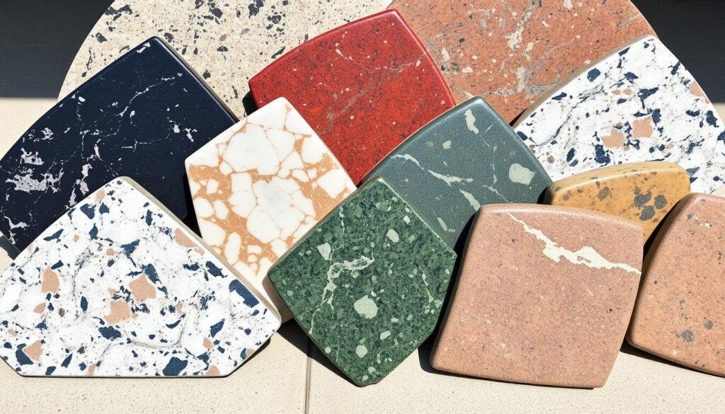 Various granite types and colours Various granite types and colours