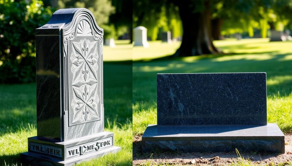 Upright tombstone prices and flat grave markers cost comparison Upright tombstone prices and flat grave markers cost comparison